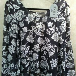 NWT Blu Pepper Sheer Blouse